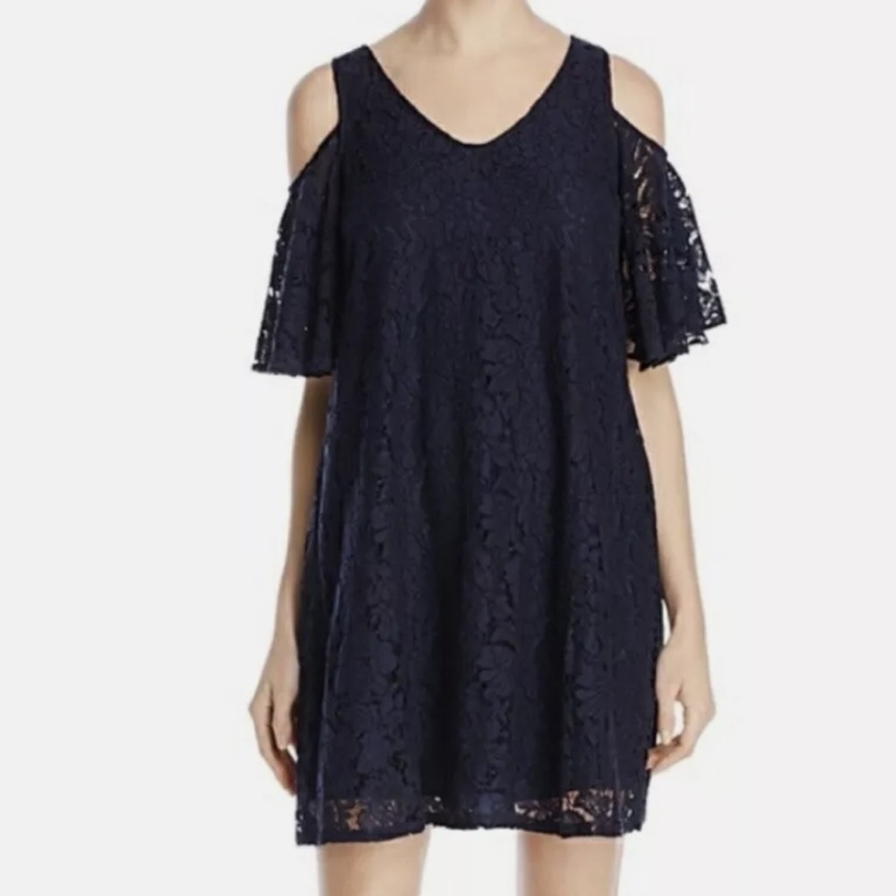 Nanette Lepoer Lace Cold Shoulder Dress